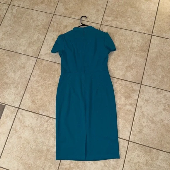 Maggy London Vintage OG Retro Elegant Teal Midi Dress